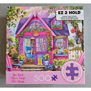 Ceaco She Shed EZ 2 Hold 500 pc Chris Bigelow Puzzle Complete 2024 Larger Pieces